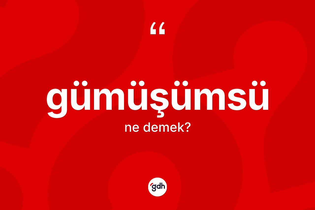 Gümüşümsü kelimesinin tanımı nedir? Gümüşümsünün sözlükteki anlamı nedir?