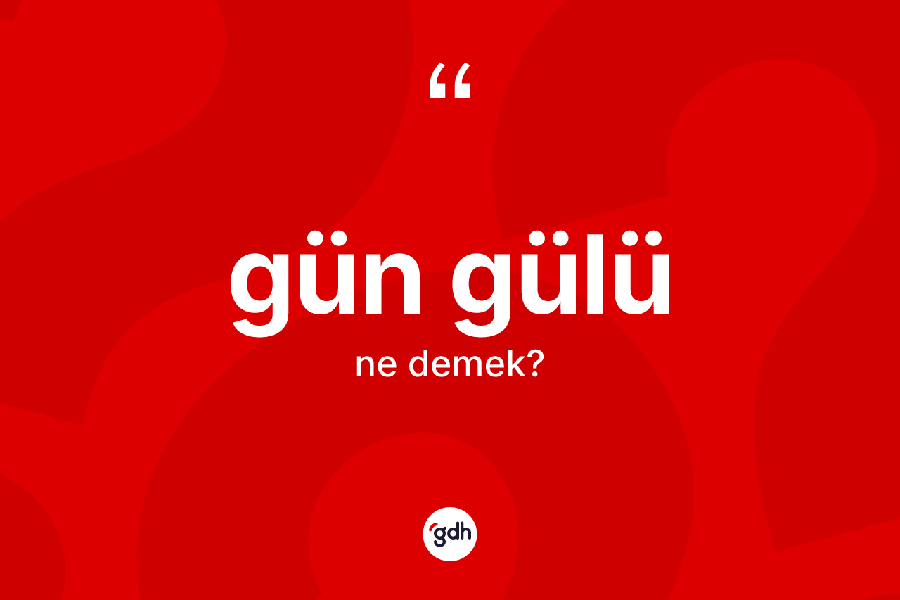 Gün gülü kelimesi ne anlama gelir? Gün gülü kelimesinin TDK anlamı nedir?