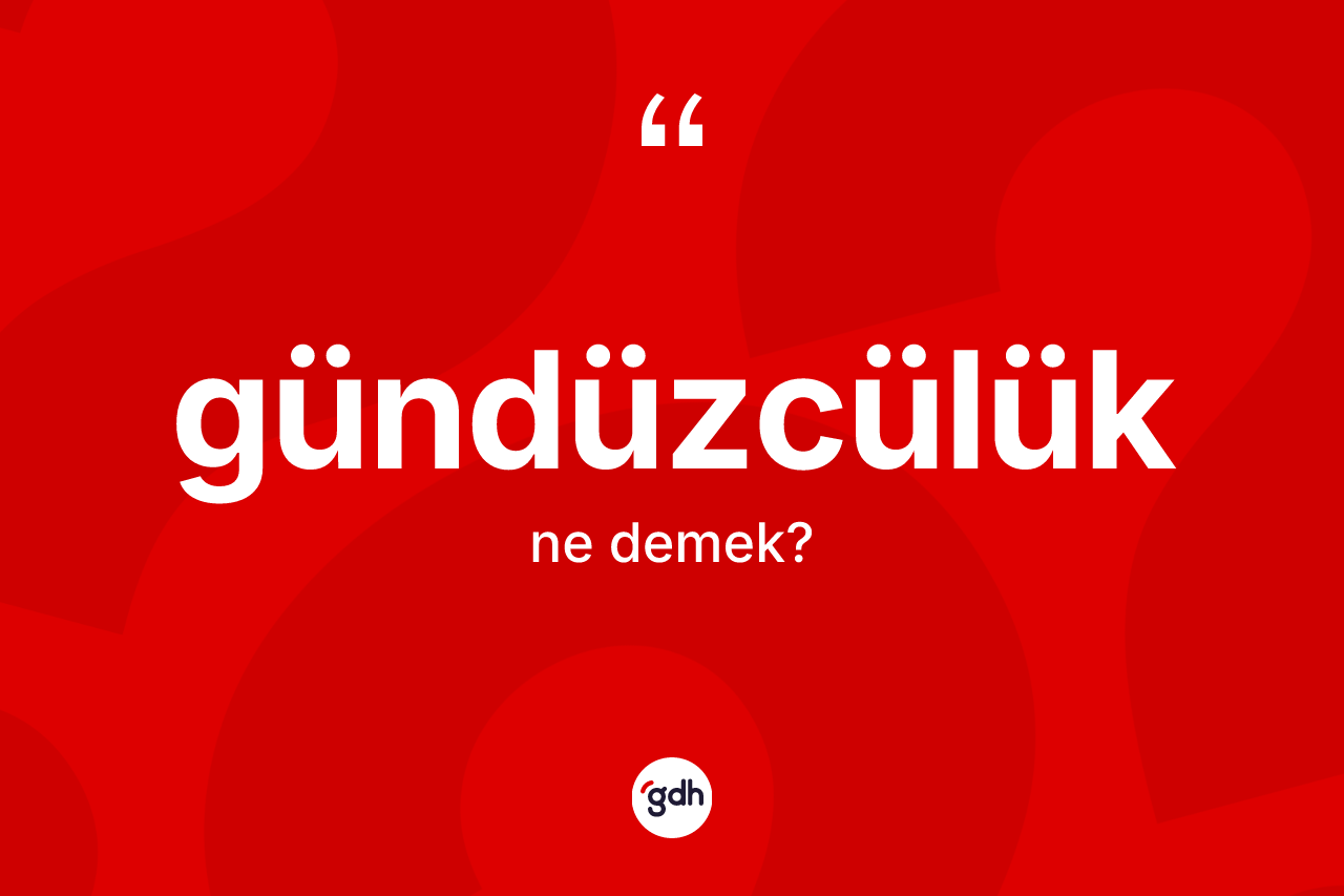 Gündüzcülük kelimesi ne demek? Gündüzcülüğün kısaca tanımı nedir?