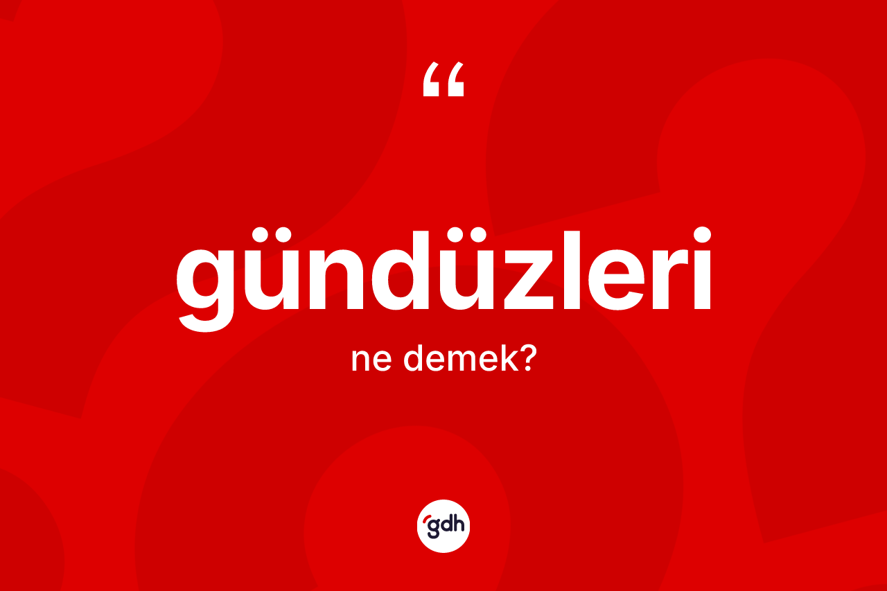 Gündüzleri nedir? Gündüzlerinin TDK'ya göre anlamı nedir?