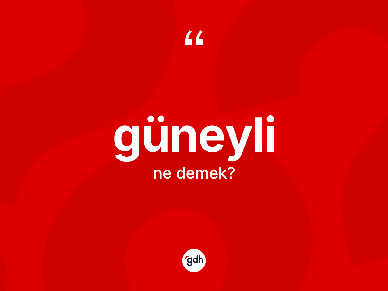 Güneyli ne demek? Güneylinin sözlükteki anlamı nedir?