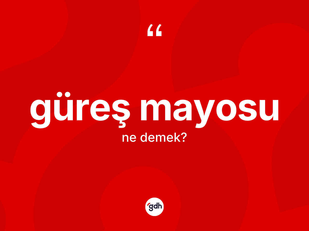 Güreş mayosu kelimesi ne demek? Güreş mayosunun TDK'ya göre anlamı nedir?