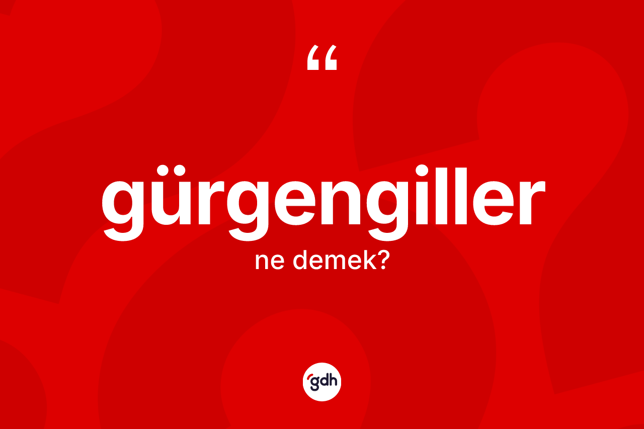 Gürgengiller kelimesinin anlamı nedir? Gürgengillerin kısaca tanımı nedir?