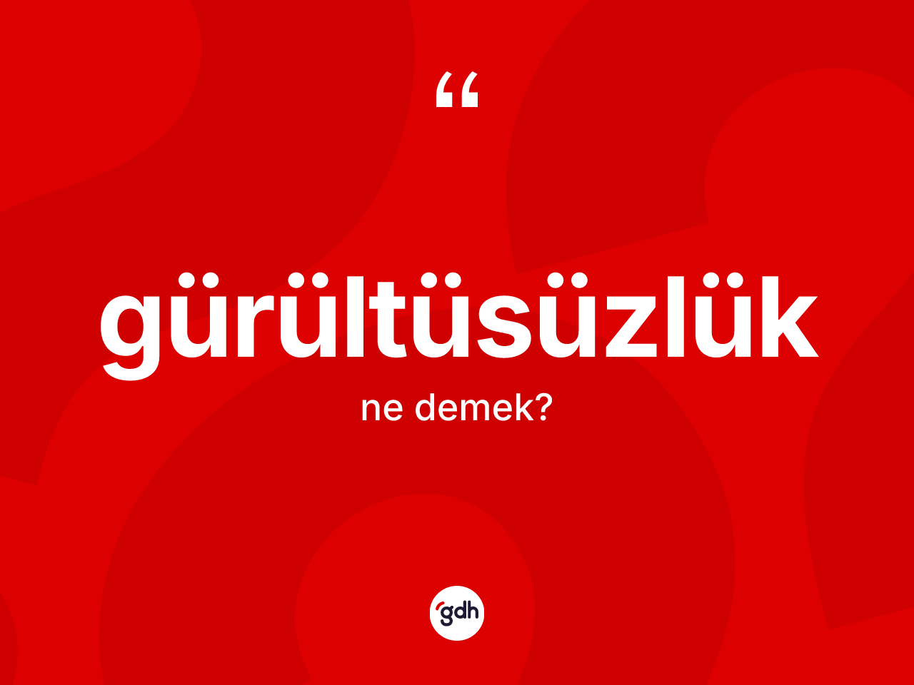 Gürültüsüzlük ne demek? Gürültüsüzlük kelimesinin kaç farklı anlamı var?
