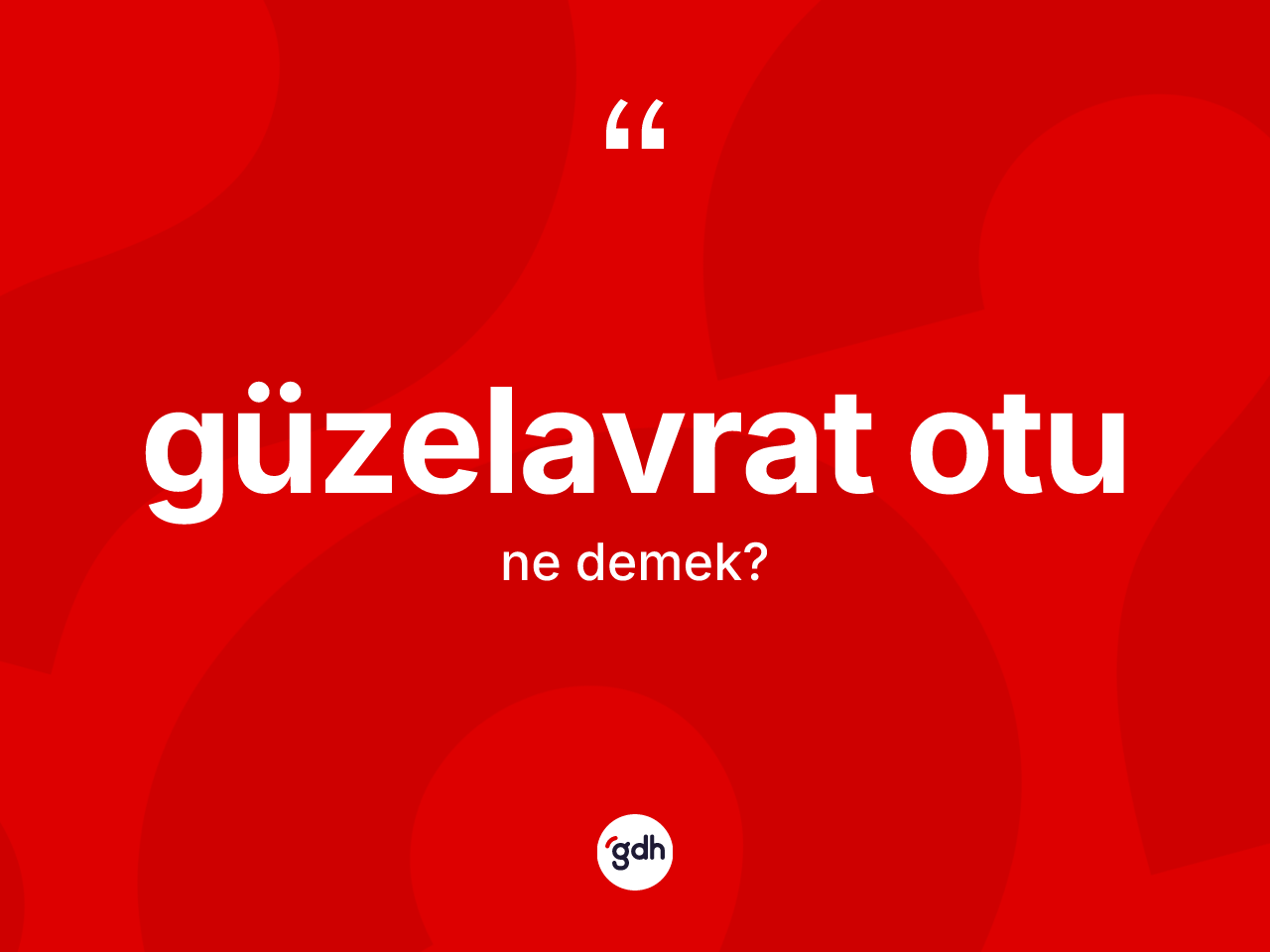 Güzelavrat otu kelimesinin sözlükteki tanımı nedir? Güzelavrat otunun TDK'ya göre anlamı nedir?