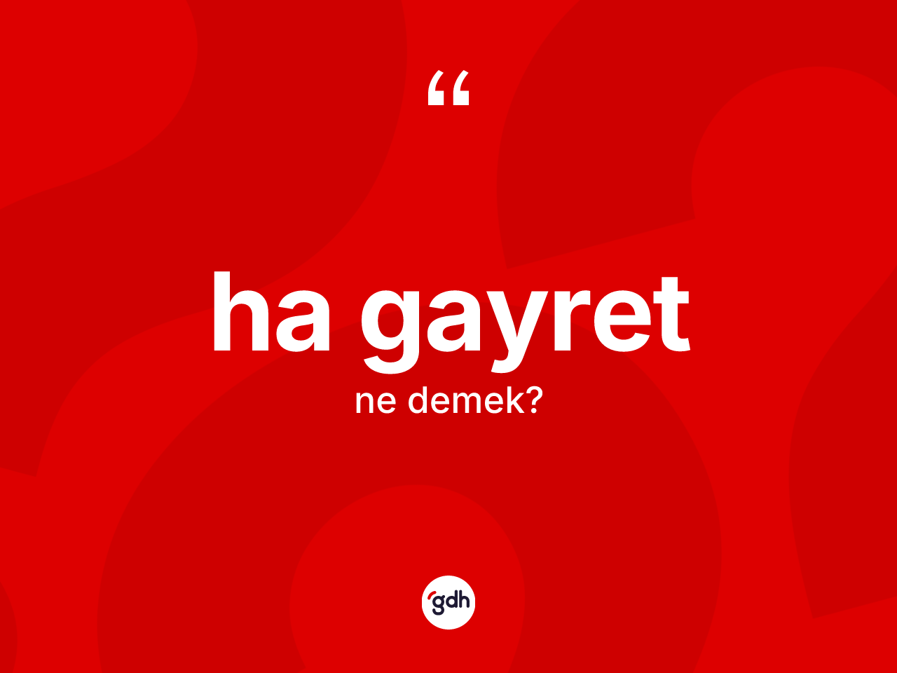 Ha gayret ne anlama gelir? Ha gayret sözünün TDK'ya göre anlamı nedir?