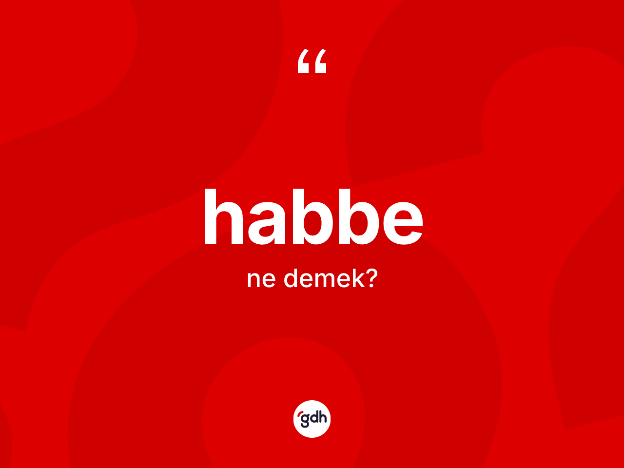 Habbe kelimesinin anlamı nedir? Habbenin sözlükteki anlamı nedir?