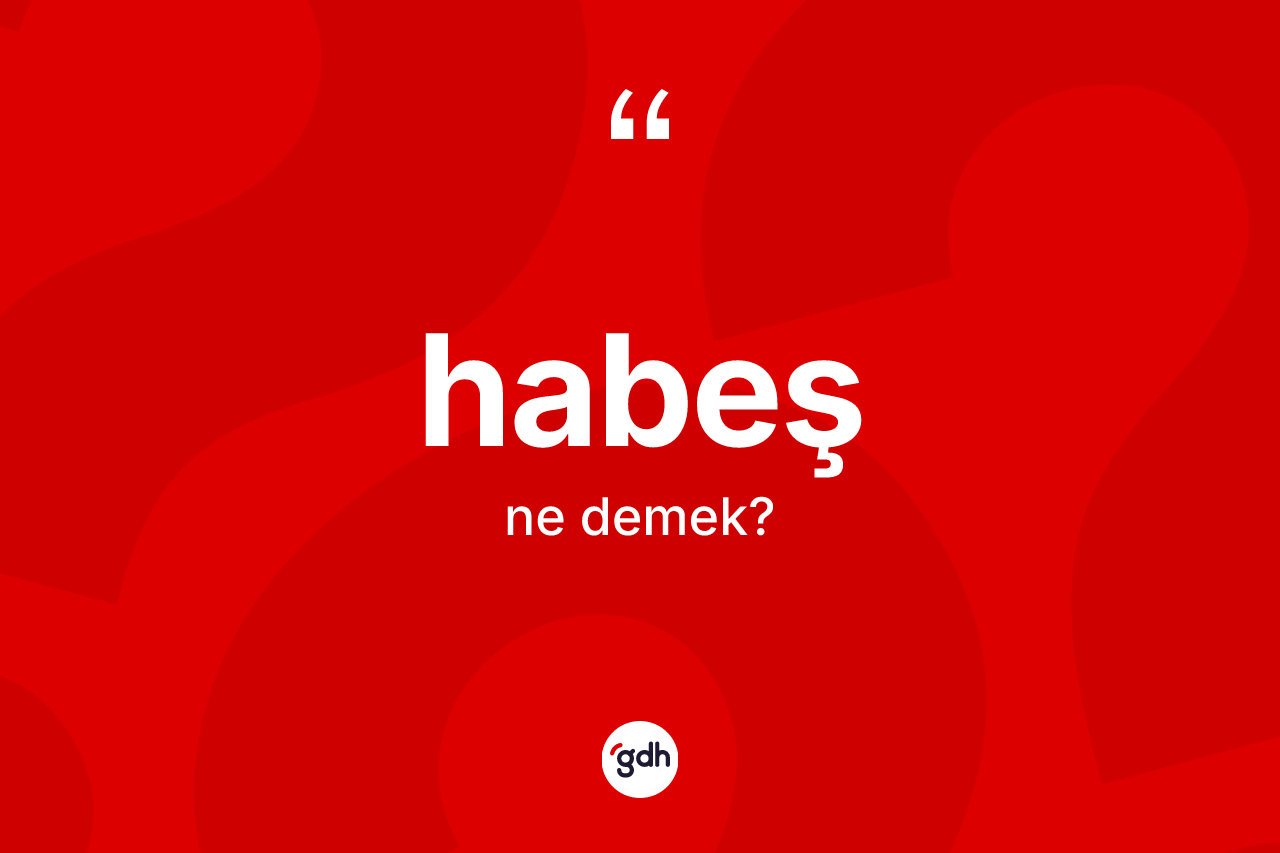 Habeş kelimesinin sözlükteki tanımı nedir? Habeşin kısaca tanımı nedir?