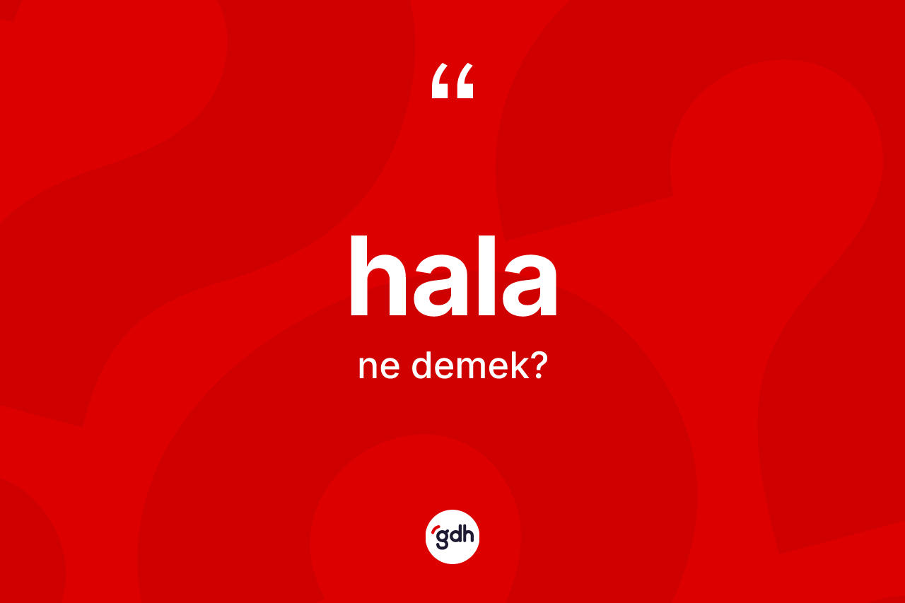 Hala kelimesi ne demek? Hala kelimesinin TDK'ya göre açıklaması nedir?