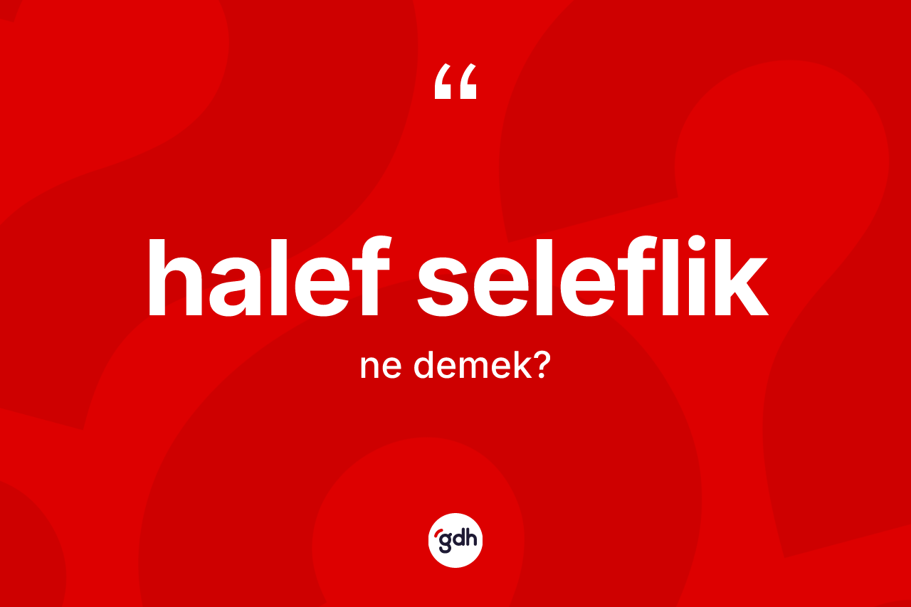 Halef seleflik ne demek? Halef seleflik kelimesinin kaç farklı anlamı var?
