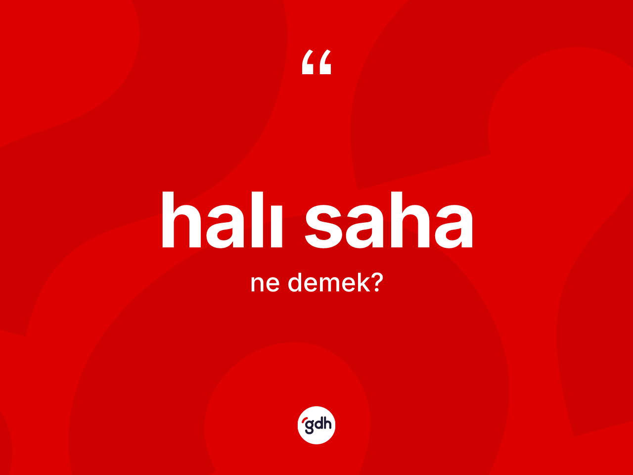 Halı saha ne demek? Halı saha kelimesinin özellikleri nelerdir?