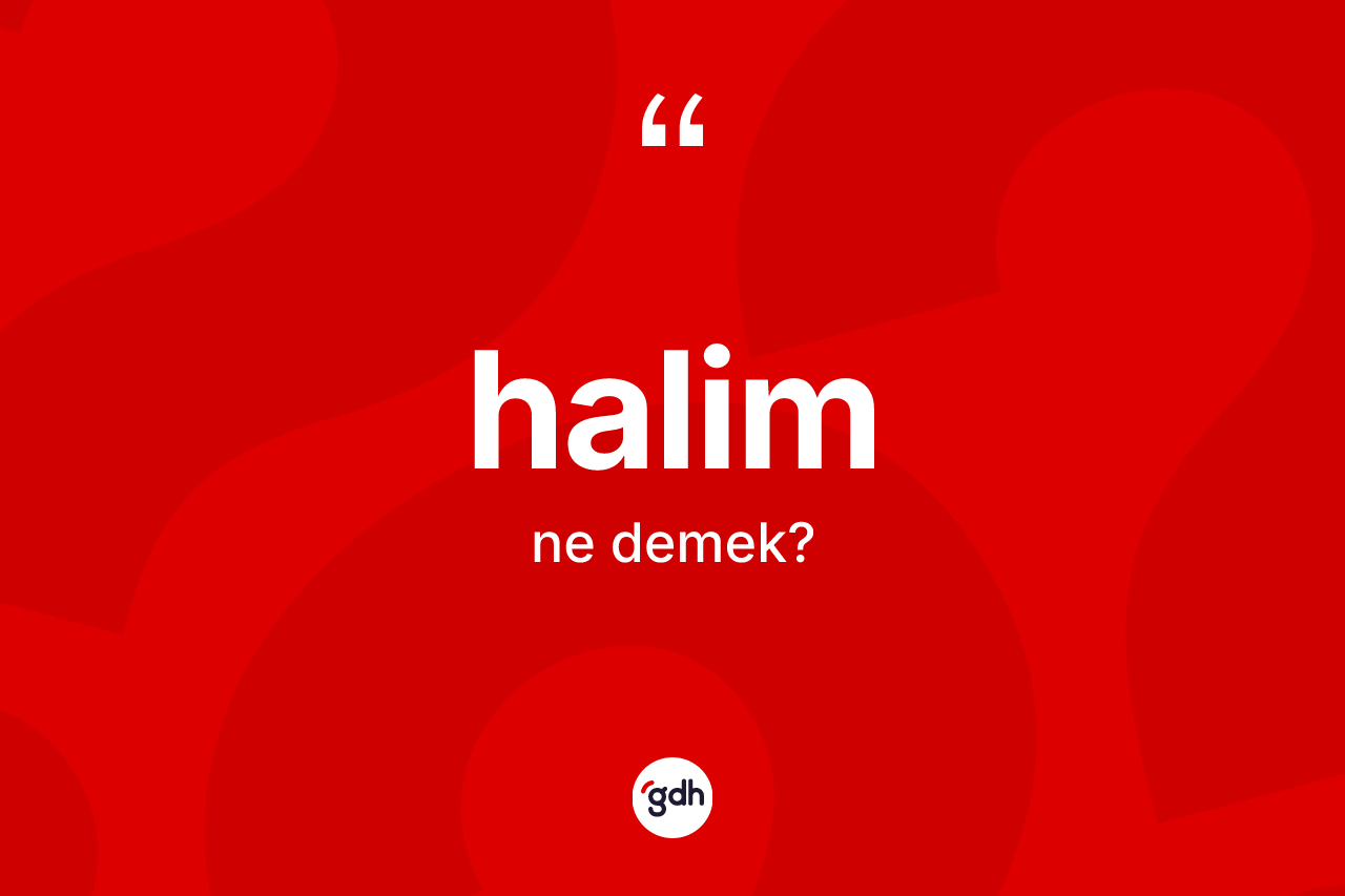 Halim kelimesi nedir? Halim kelimesinin TDK anlamı nedir?