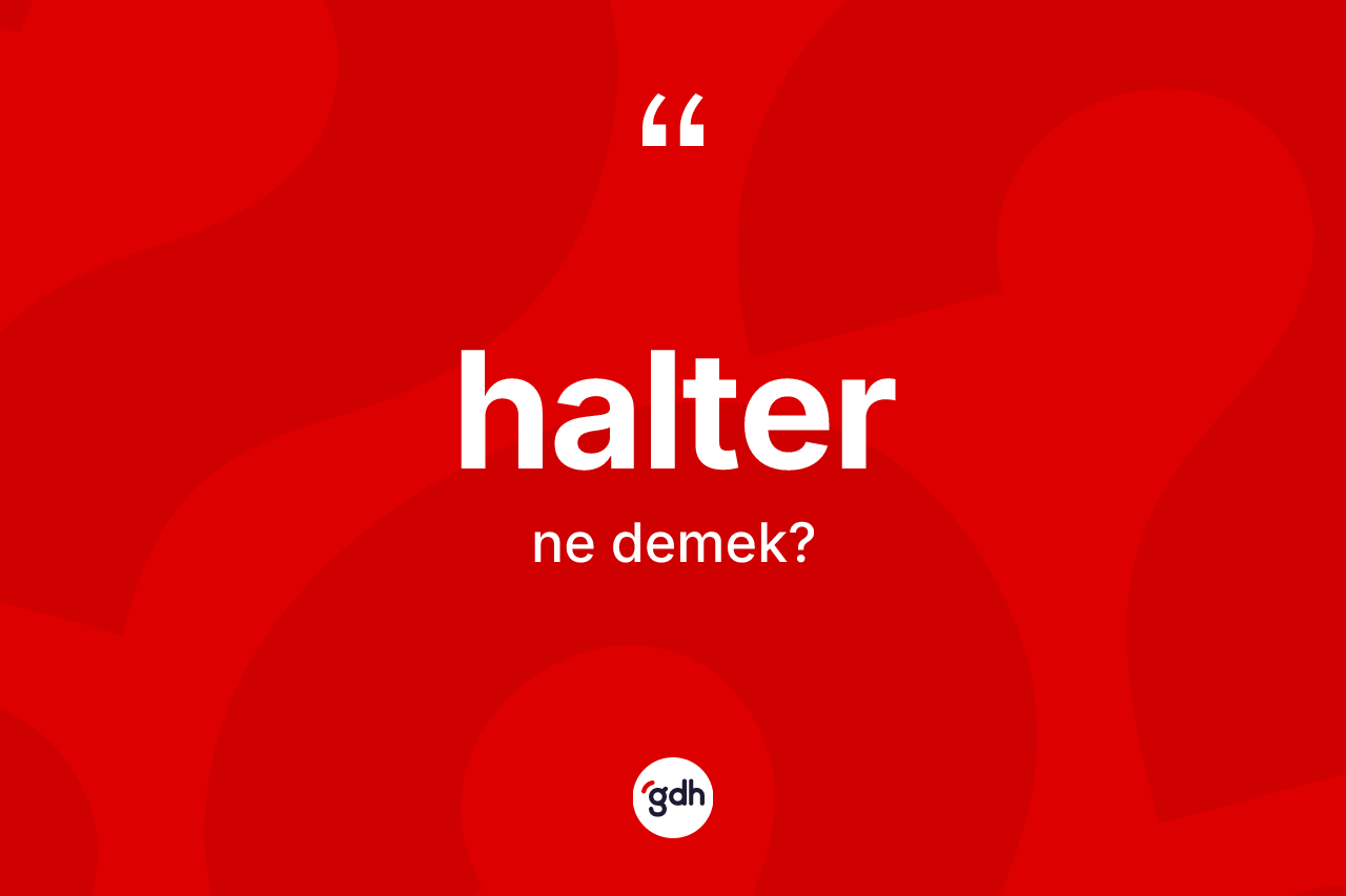 Halter kelimesi nedir? Halterin TDK'ya göre anlamı nedir?