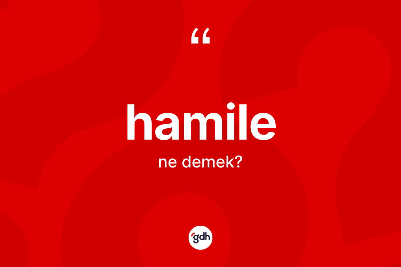 Hamile kelimesinin sözlükteki tanımı nedir? Hamilenin sözlükteki anlamı nedir?