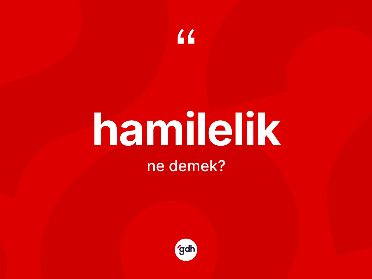 Hamilelik kelimesinin anlamı nedir? Hamileliğin TDK'ya göre anlamı nedir?