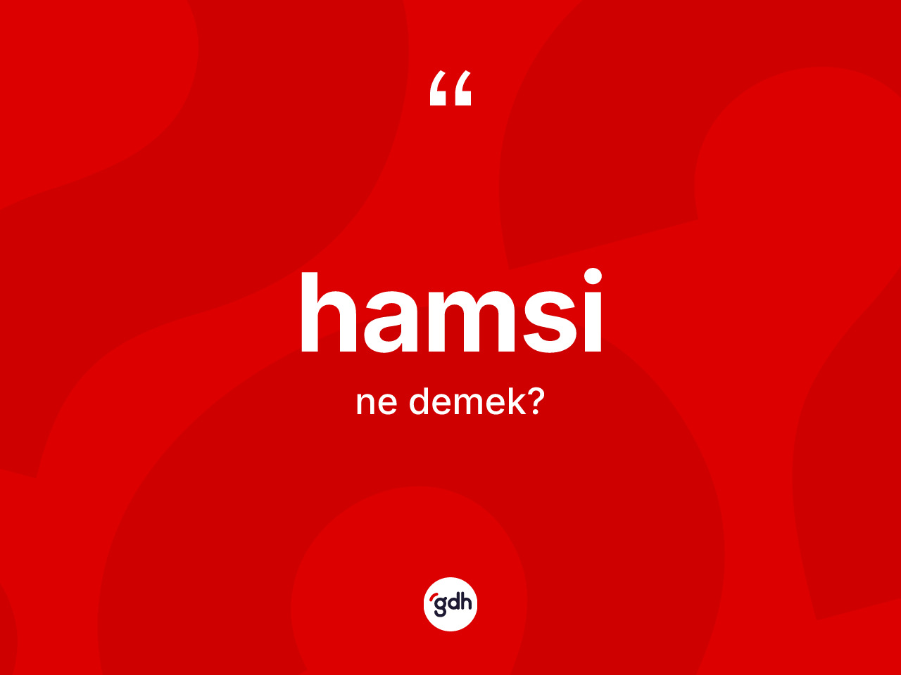 Hamsi kelimesinin tanımı nedir? Hamsinin TDK'ya göre anlamı nedir?