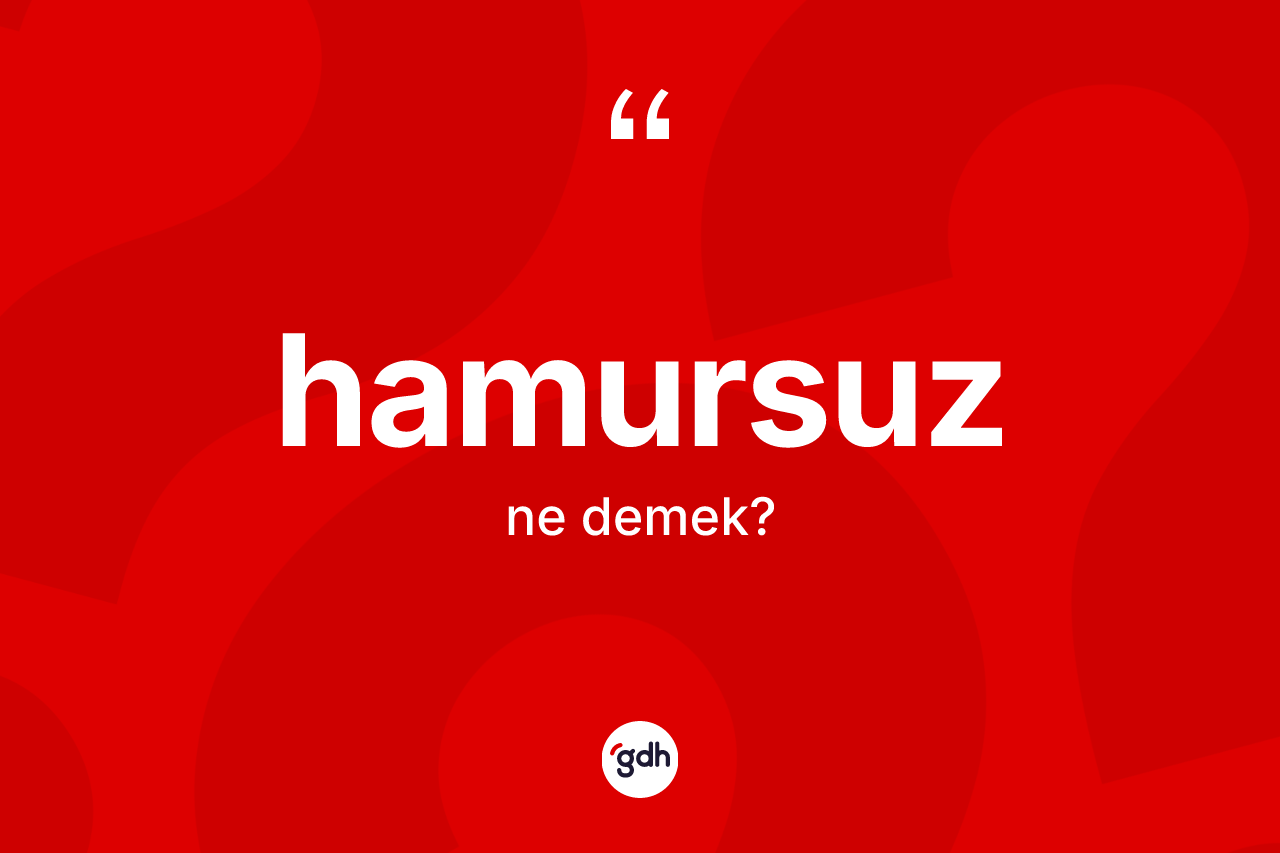 Hamursuz kelimesinin tanımı nedir? Hamursuzun TDK'ya göre anlamı nedir?
