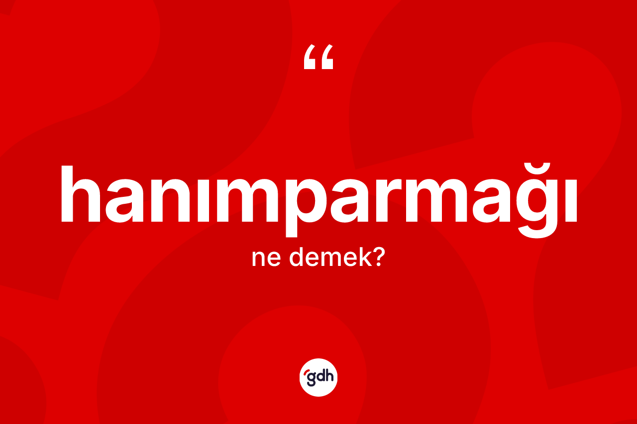 Hanımparmağı kelimesinin sözlükteki tanımı nedir? Hanımparmağı kelimesinin kaç farklı anlamı var?