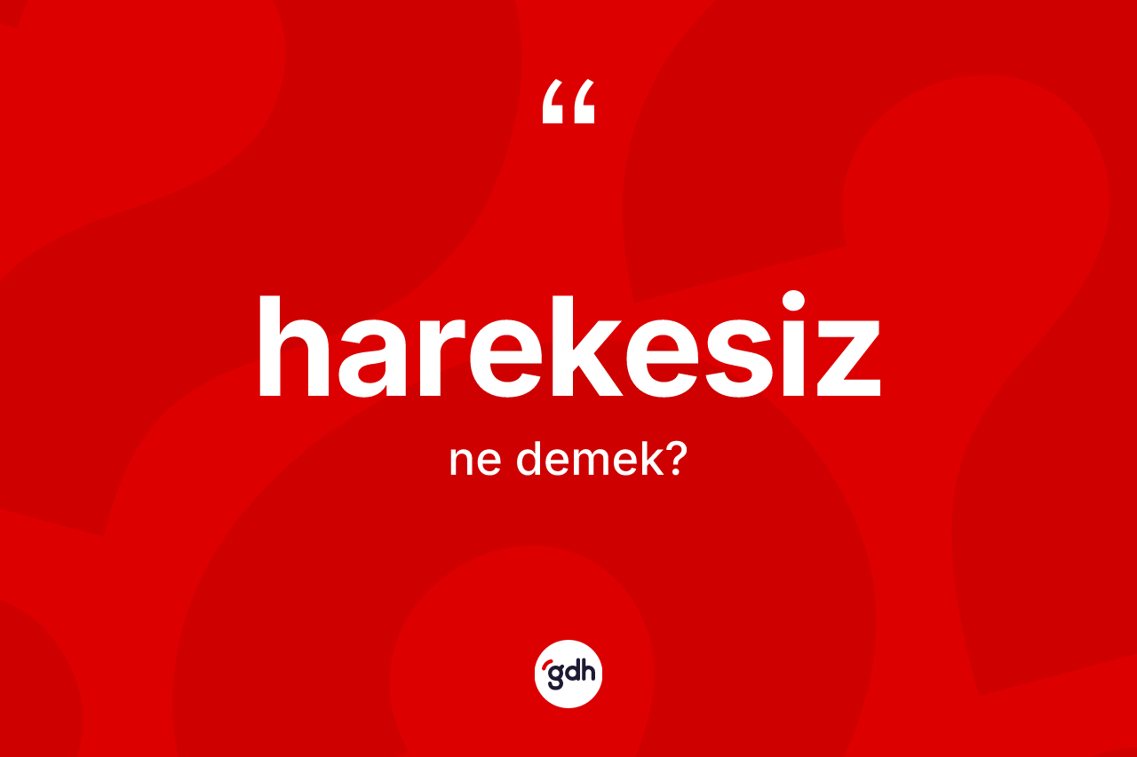 Harekesiz kelimesinin anlamı nedir? Harekesizin halk arasındaki kullanımı nasıldır?