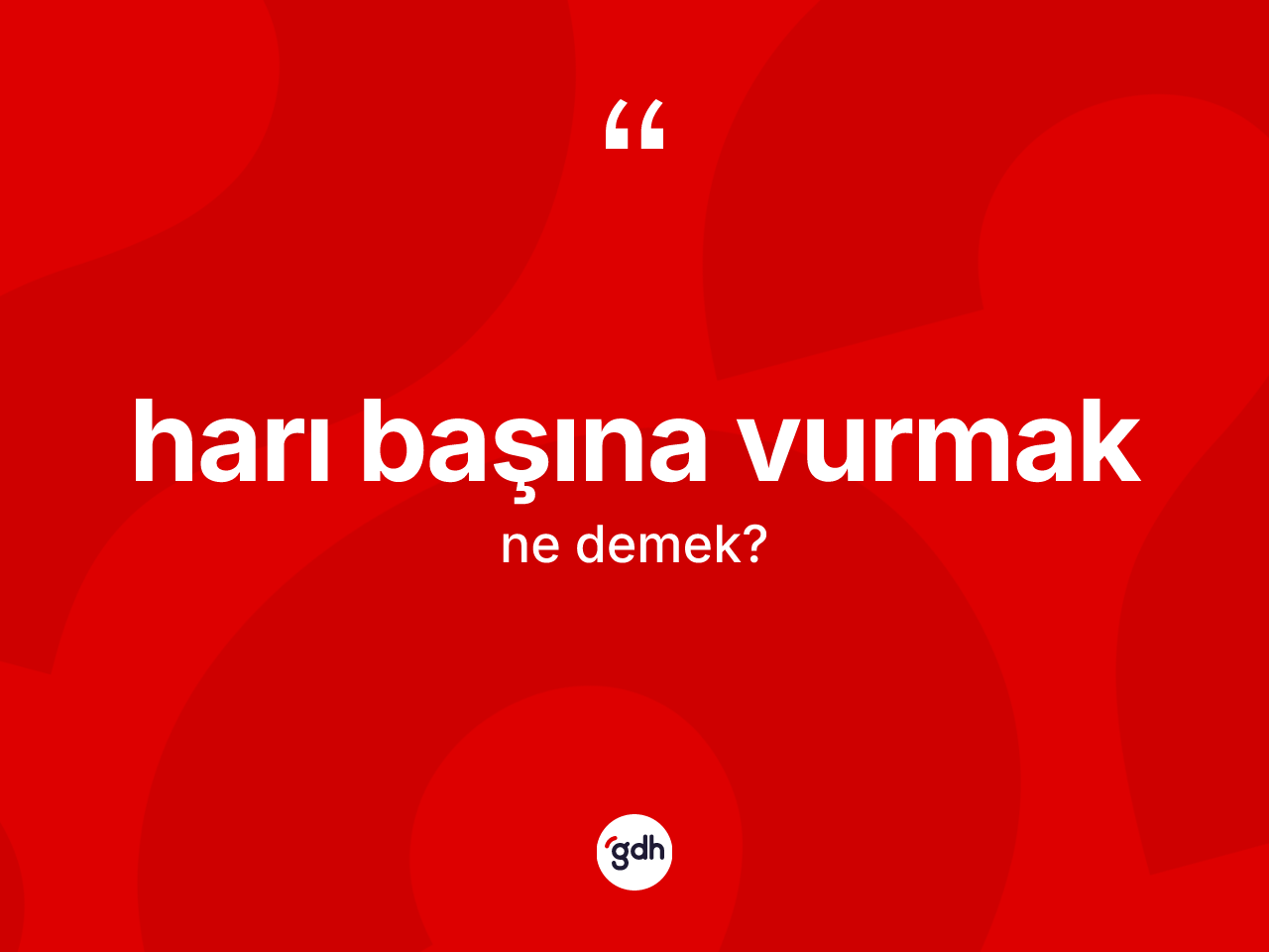 Harı başına vurmak ne demektir? Harı başına vurmak ifadesinin kaç farklı anlamı var?