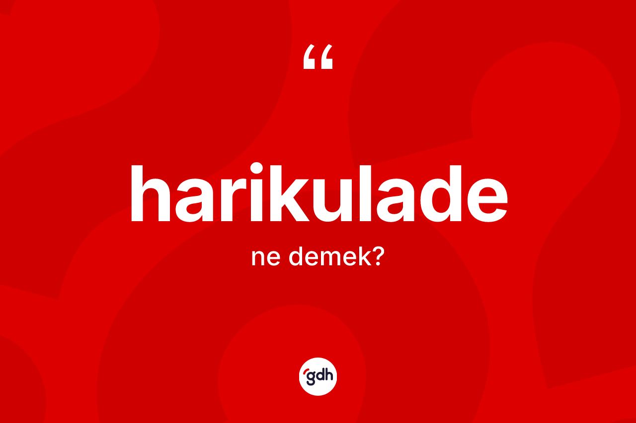Harikulade kelimesi ne demek? Harikuladenin TDK'ya göre anlamı nedir?