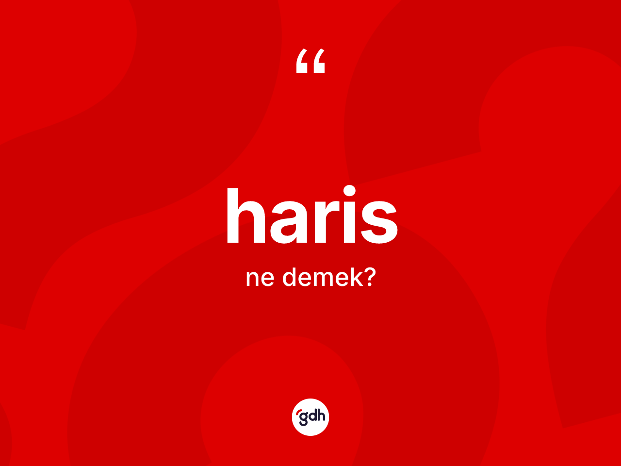 Haris kelimesi nedir? Haris kelimesinin TDK anlamı nedir?
