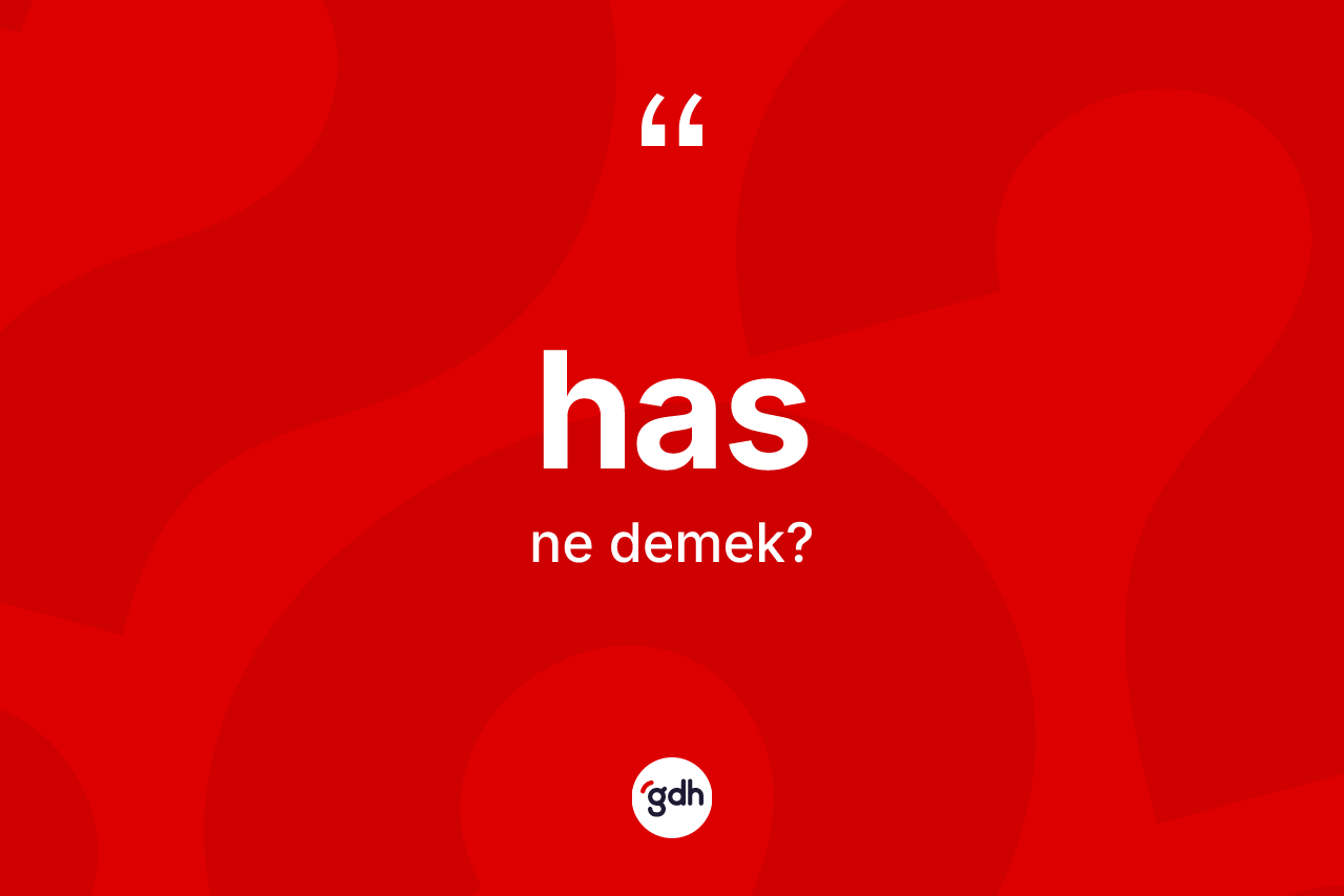 Has kelimesi ne demek? Hasın sözlükteki anlamı nedir?