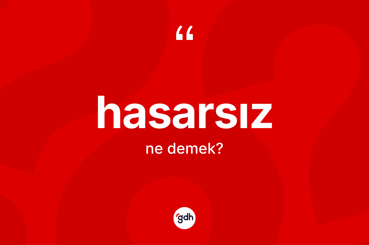 Hasarsız kelimesinin anlamı nedir? Hasarsızın kısaca tanımı nedir?