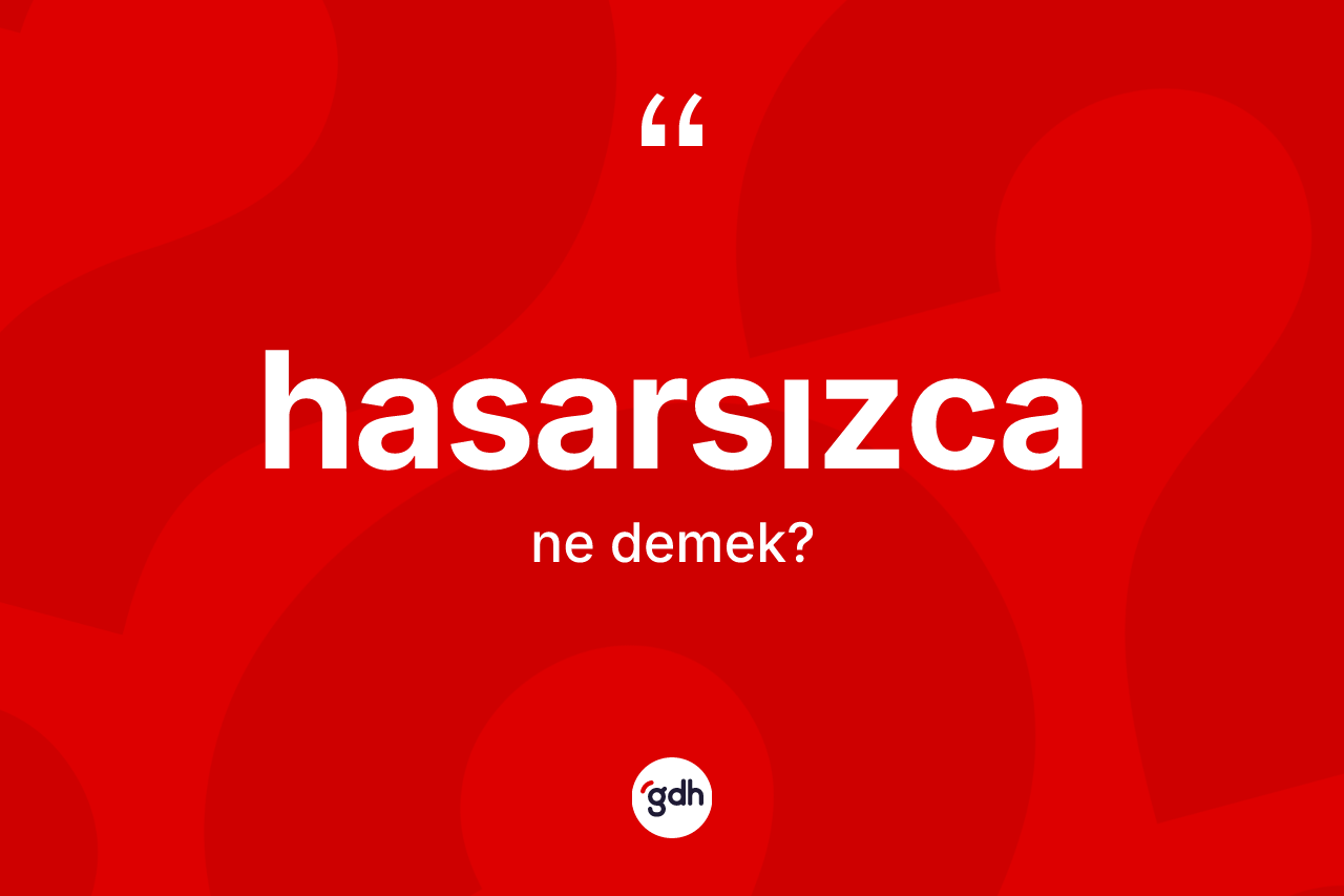 Hasarsızca kelimesi nedir? Hasarsızcanın TDK'ya göre anlamı nedir?