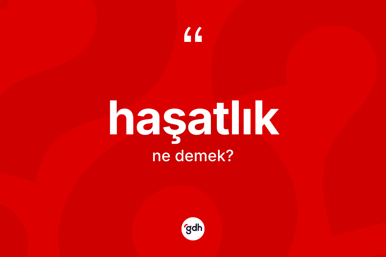 Haşatlık kelimesinin tanımı nedir? Haşatlık kelimesinin TDK'ya göre açıklaması nedir?