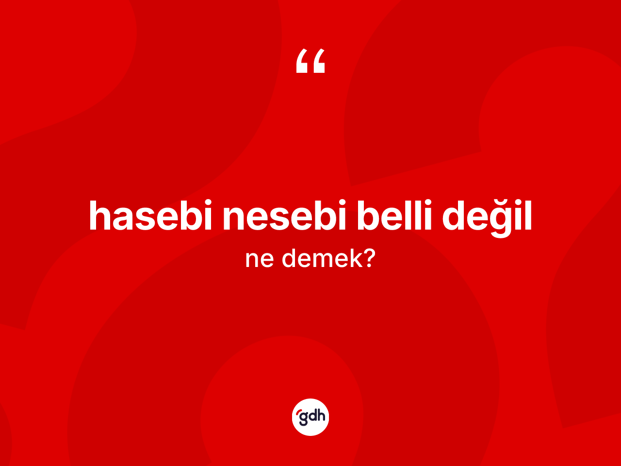 Hasebi nesebi belli değil ifadesinin tanımı nedir? Hasebi nesebi belli değil sözünün TDK anlamı nedir?