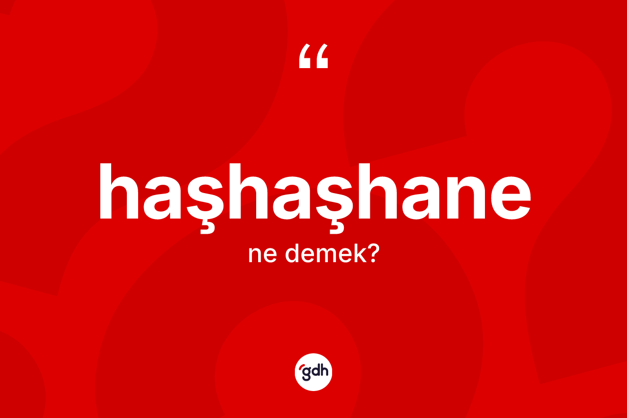 Haşhaşhane kelimesinin anlamı nedir? Haşhaşhane kelimesinin özellikleri nelerdir?