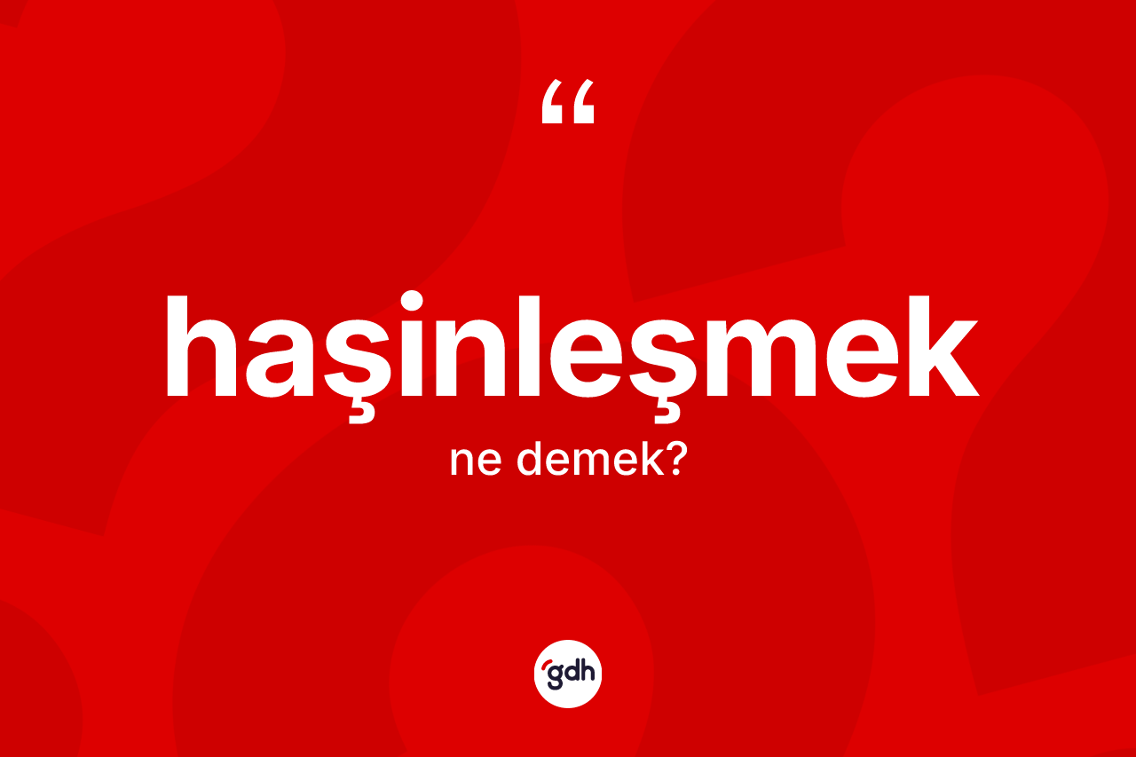 Haşinleşmek kelimesinin sözlükteki tanımı nedir?