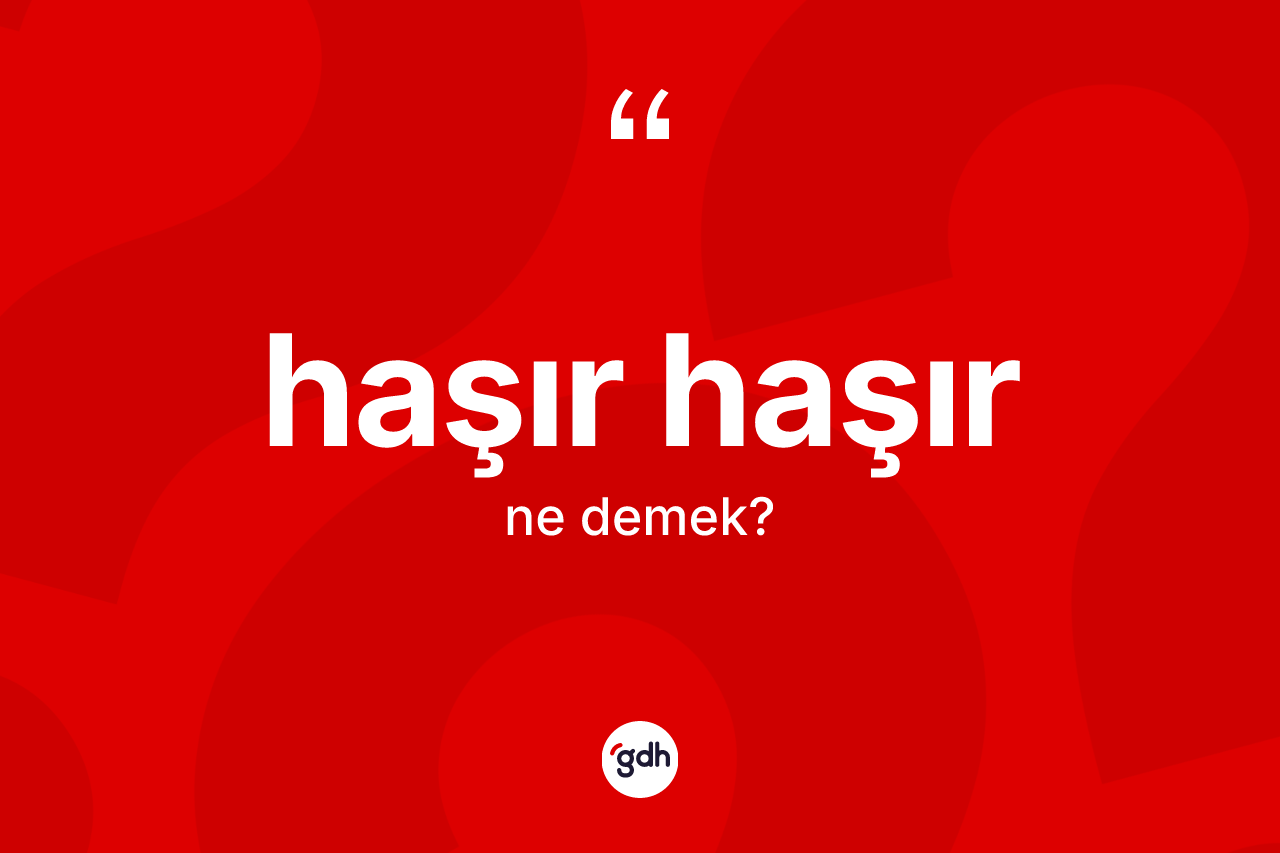 Haşır haşır kelimesinin tanımı nedir?