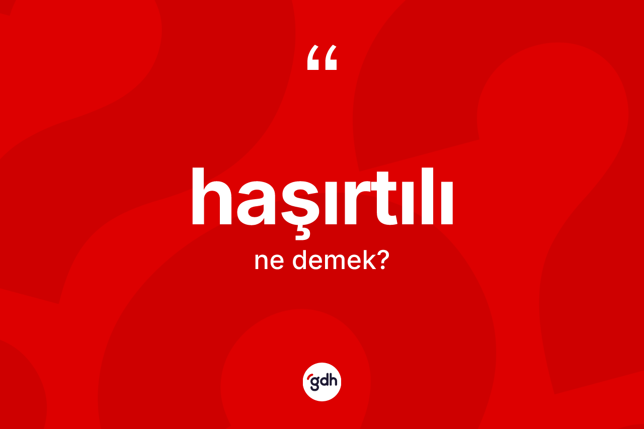 Haşırtılı kelimesinin sözlükteki tanımı nedir? Haşırtılının TDK'ya göre anlamı nedir?