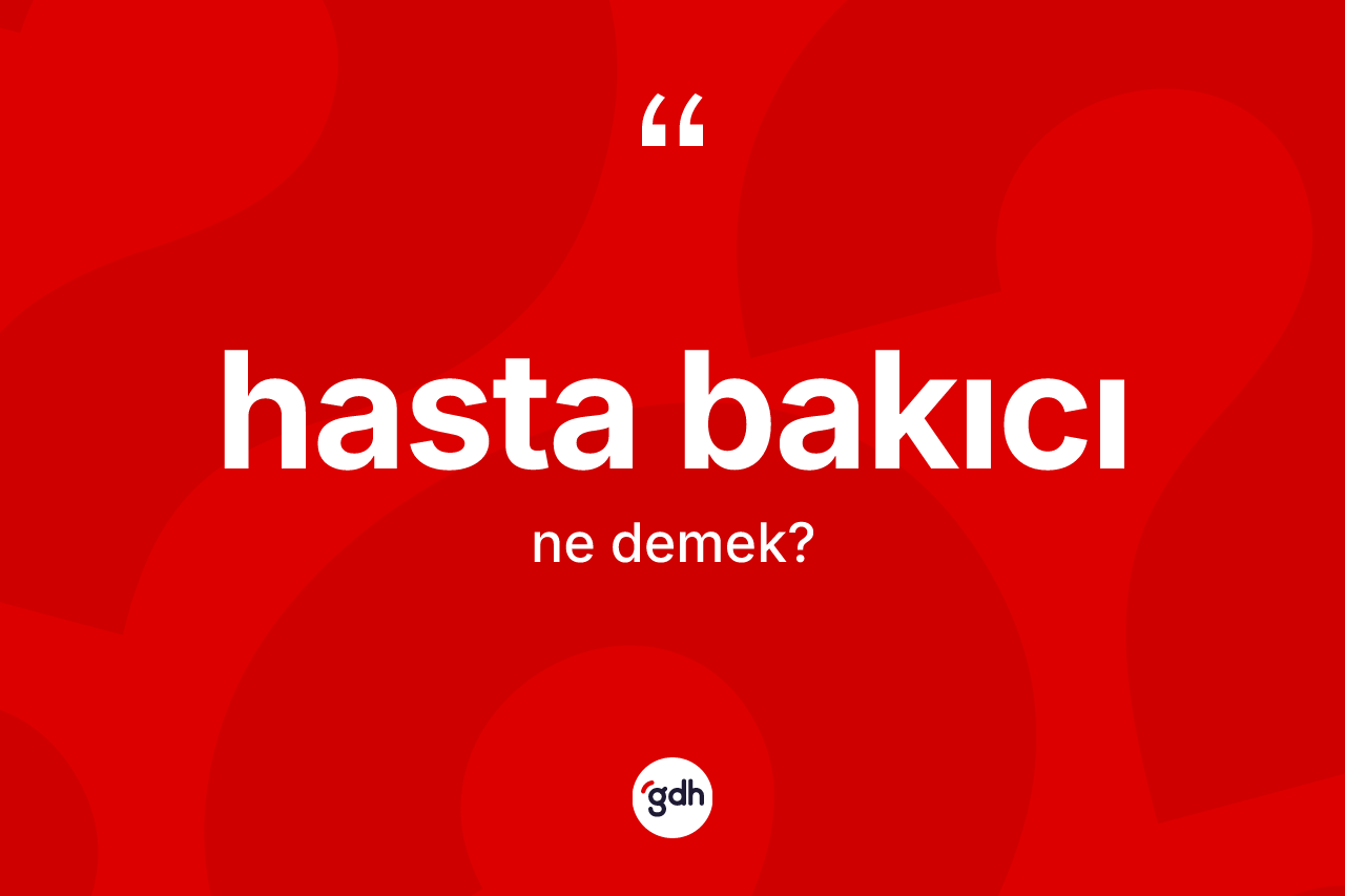 Hasta bakıcı ne demek?