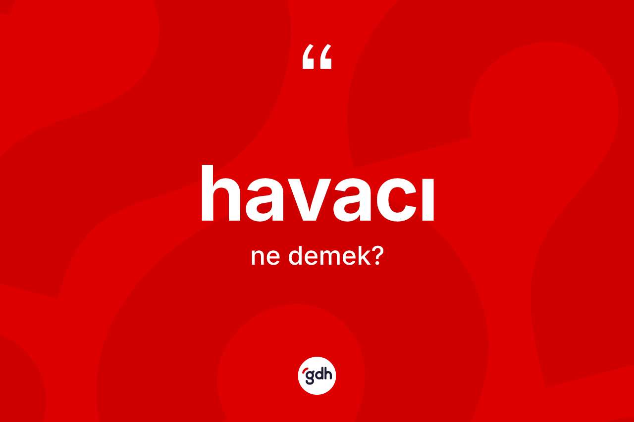 Havacı kelimesinin sözlükteki tanımı nedir? Havacı kelimesinin TDK'ya göre açıklaması nedir?