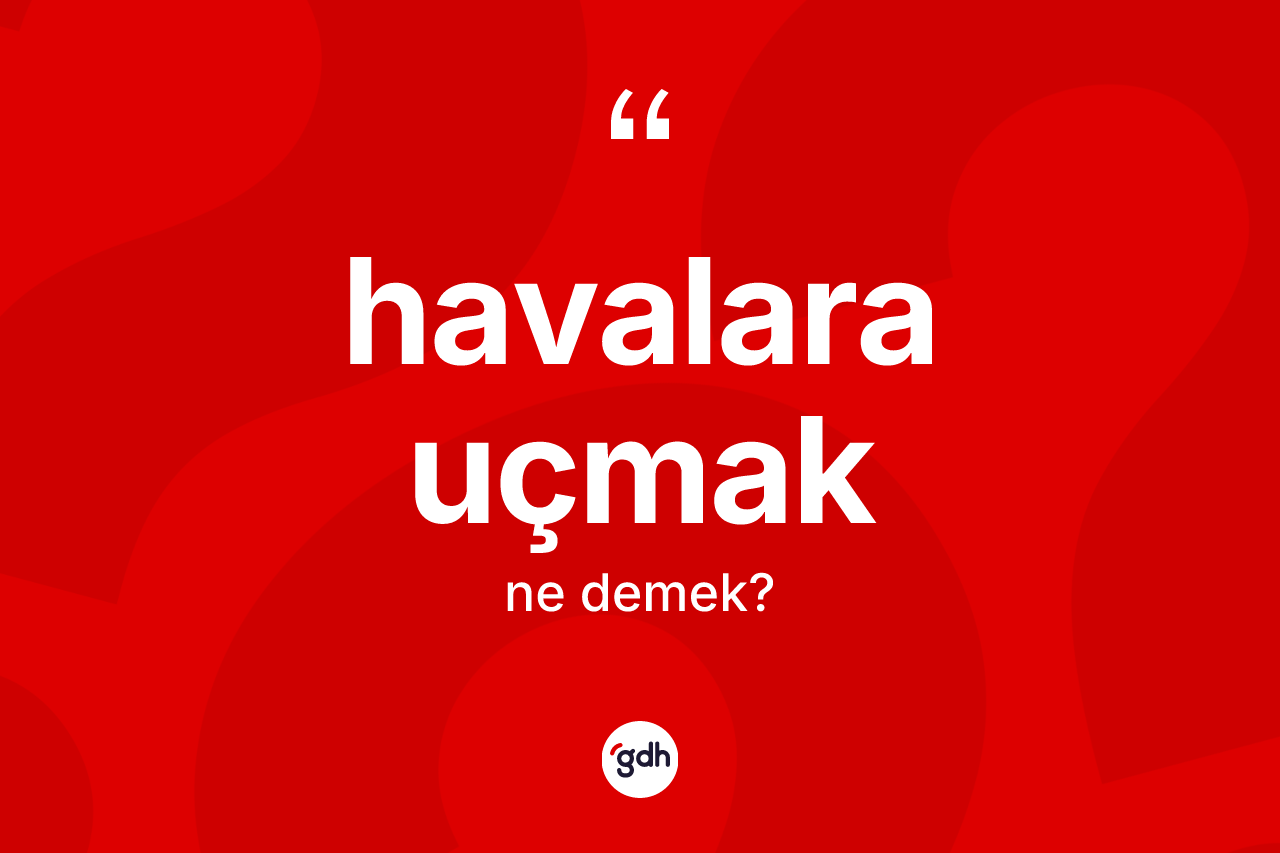 Havalara uçmak ifadesinin anlamı nedir? Havalara uçmak sözünün TDK'ya göre anlamı nedir?