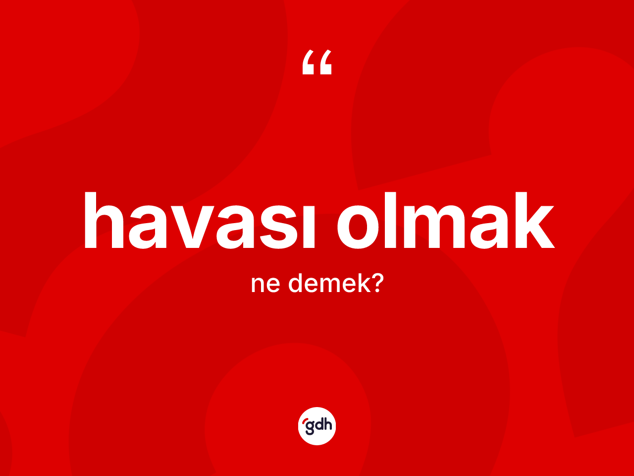 Havası olmak ifadesi ne demektir? Havası olmak sözü hangi durumlarda kullanılır?
