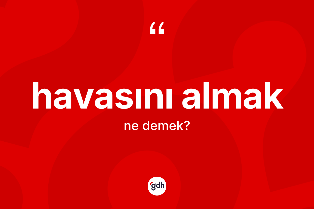 Havasını almak ifadesinin kısaca tanımı nedir? Havasını almak ifadesinin TDK'ya göre anlamı nedir?