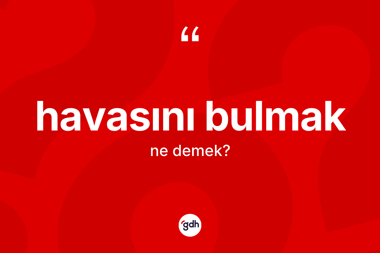 Havasını bulmak ifadesinin tanımı nedir? Havasını bulmak ifadesi hangi durumlarda kullanılır?