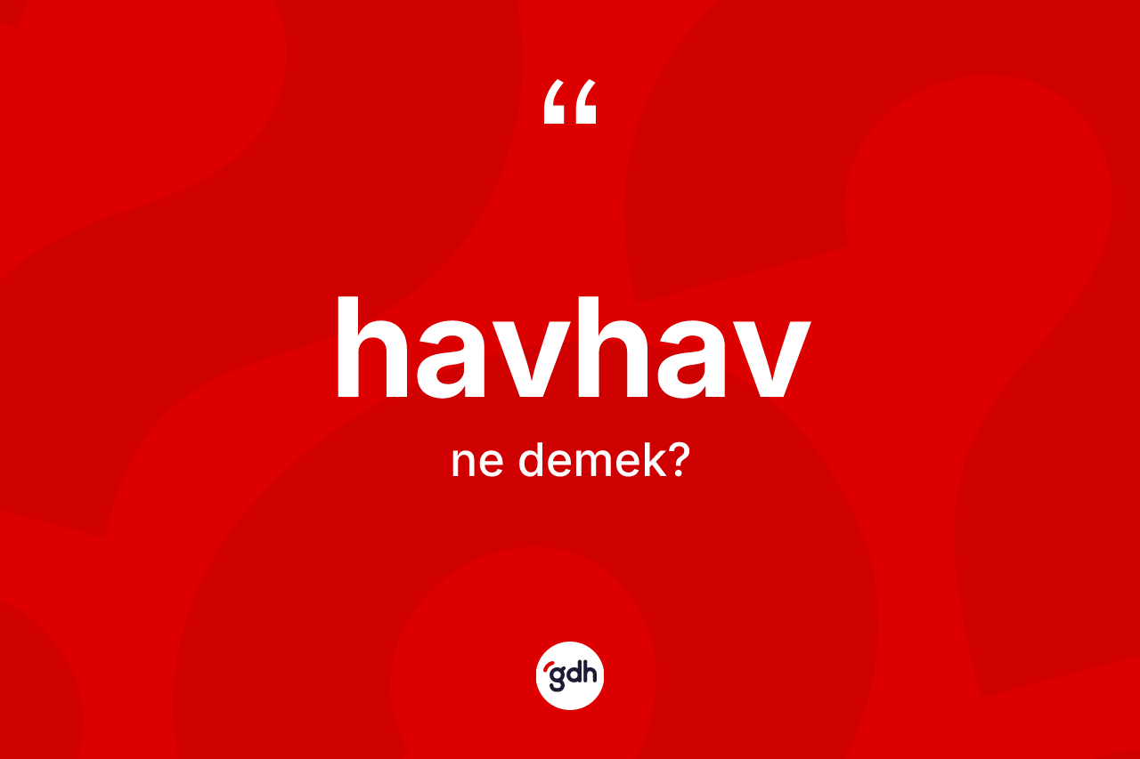 Havhav kelimesinin tanımı nedir? Havhavın kısaca tanımı nedir?