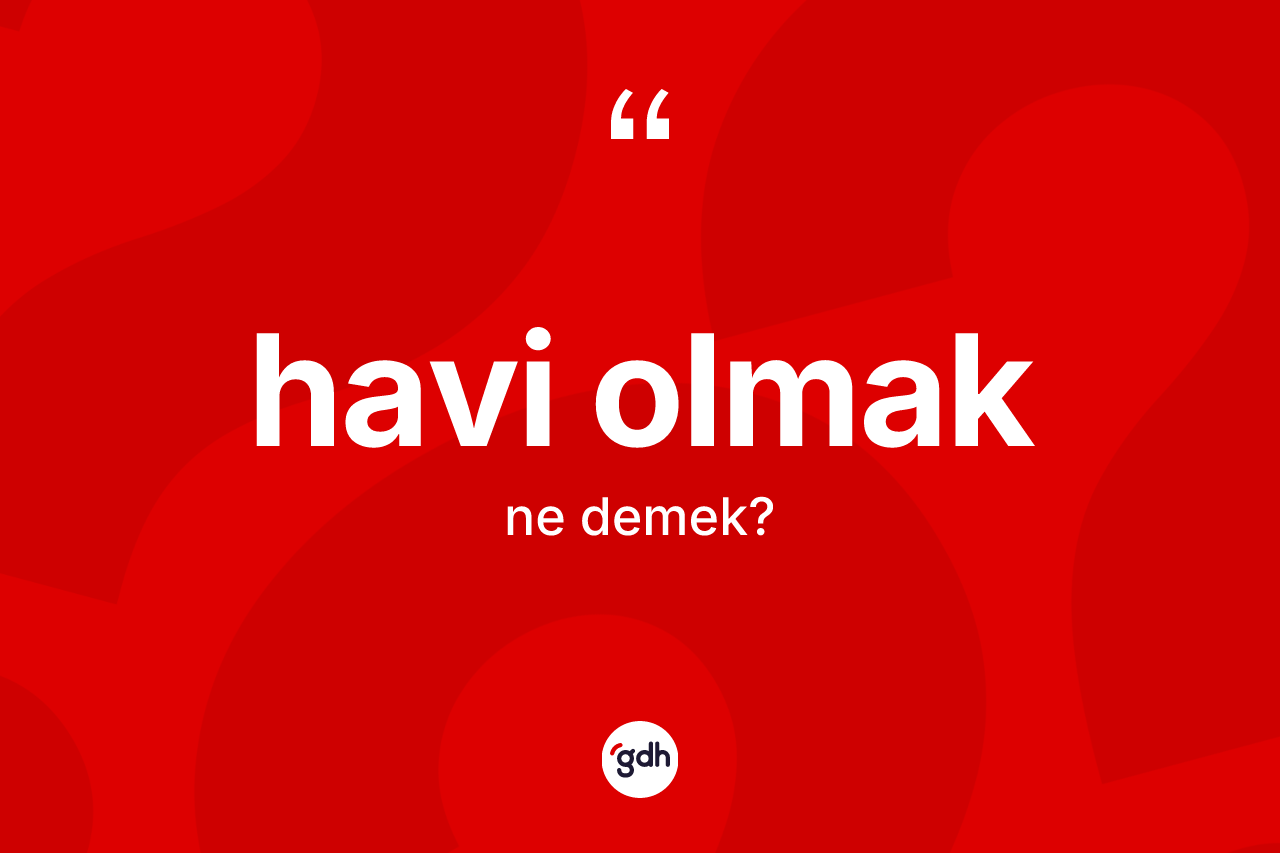 Havi olmak ifadesinin sözlükteki anlamı nedir?
