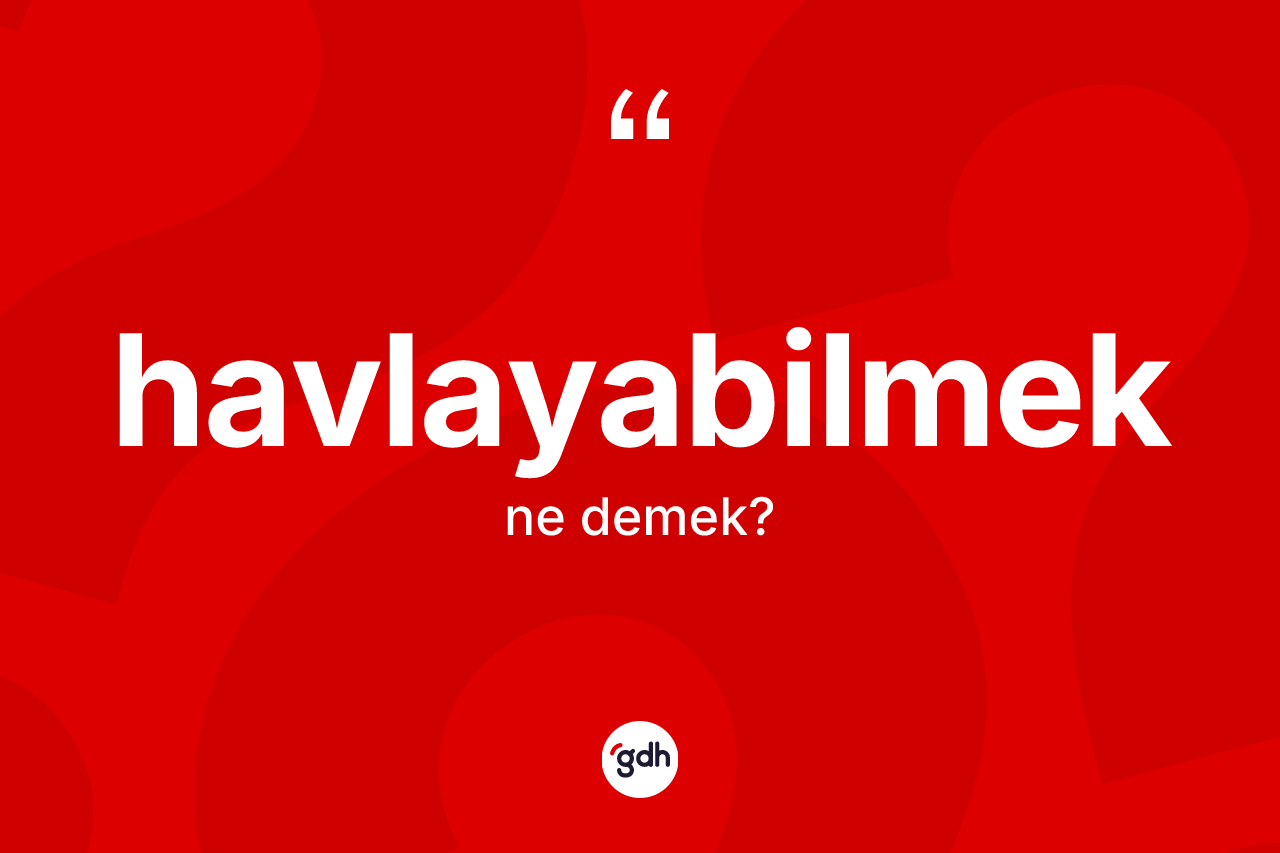 Havlayabilmek kelimesi nedir? Havlayabilmek kelimesinin TDK'ya göre açıklaması nedir?