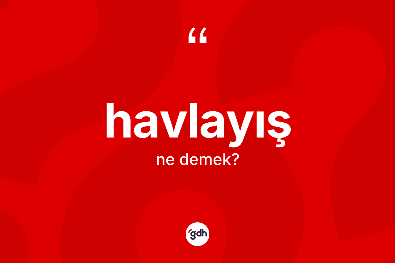 Havlayış kelimesi ne anlama gelir? Havlayışın TDK'ya göre anlamı nedir?