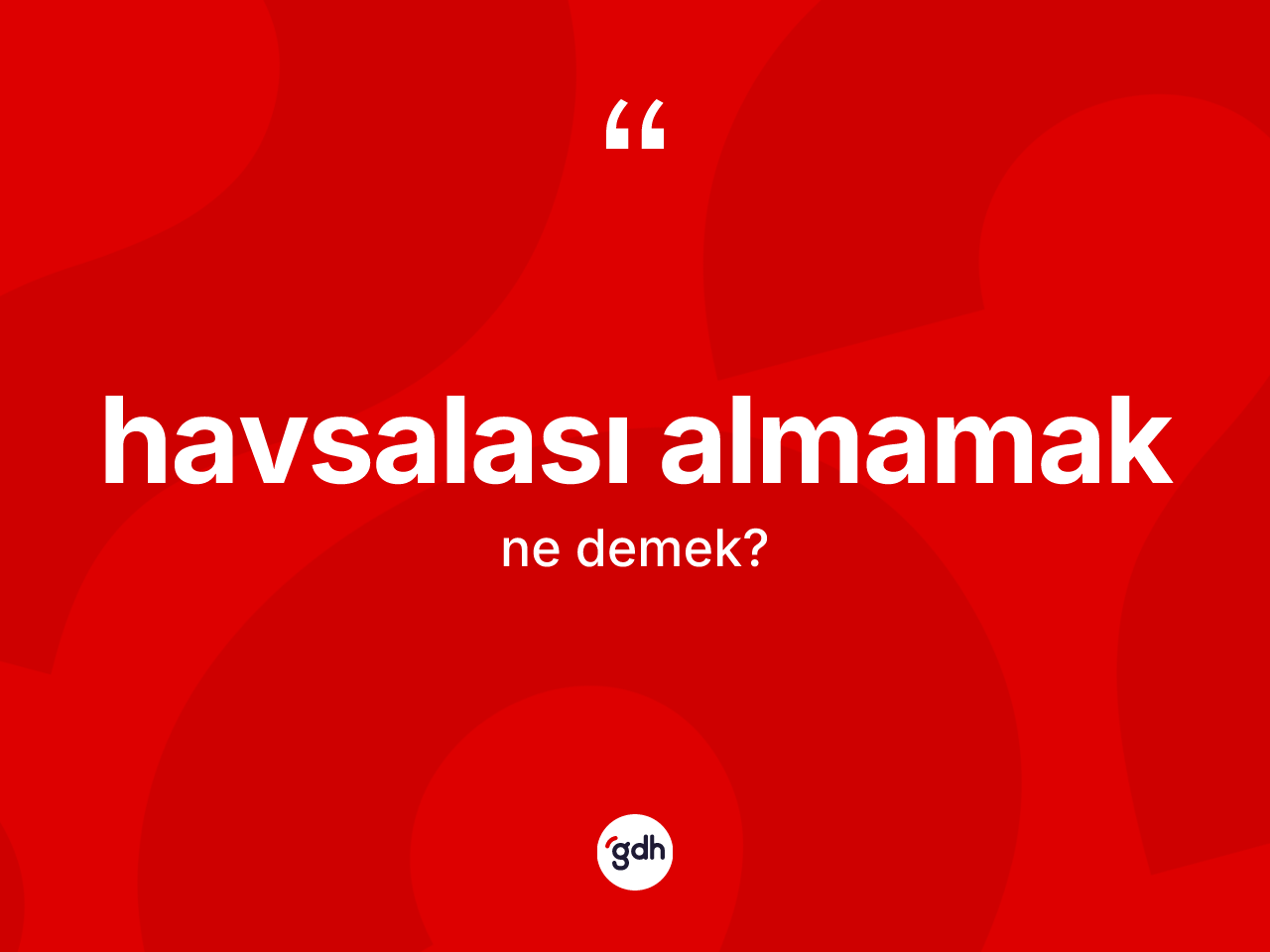 Havsalası almamak ne anlama gelir? Havsalası almamak ifadesinin TDK'ya göre açıklaması nedir?