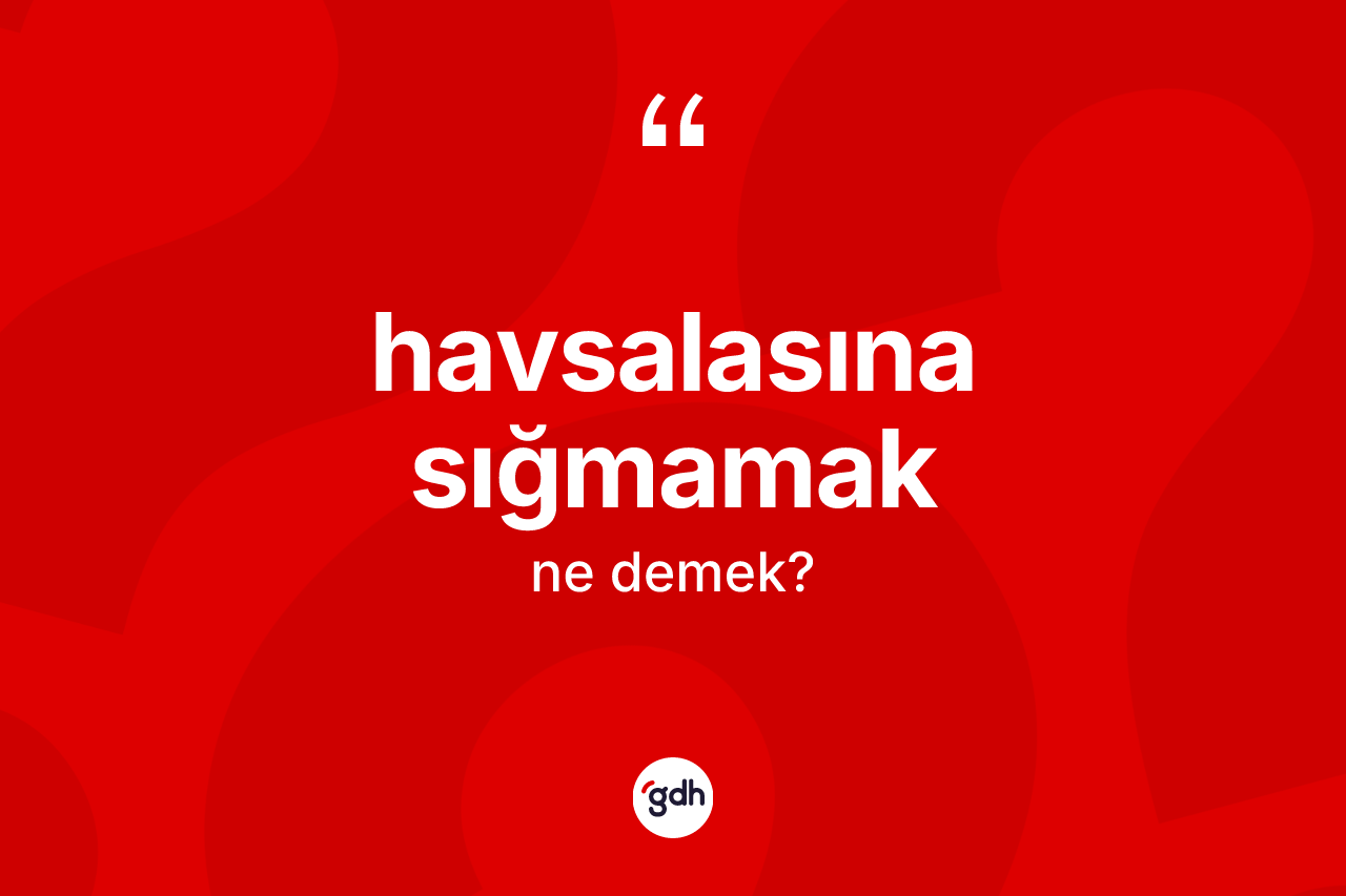 Havsalasına sığmamak sözü nedir? Havsalasına sığmamak ifadesi nerede kullanılır?