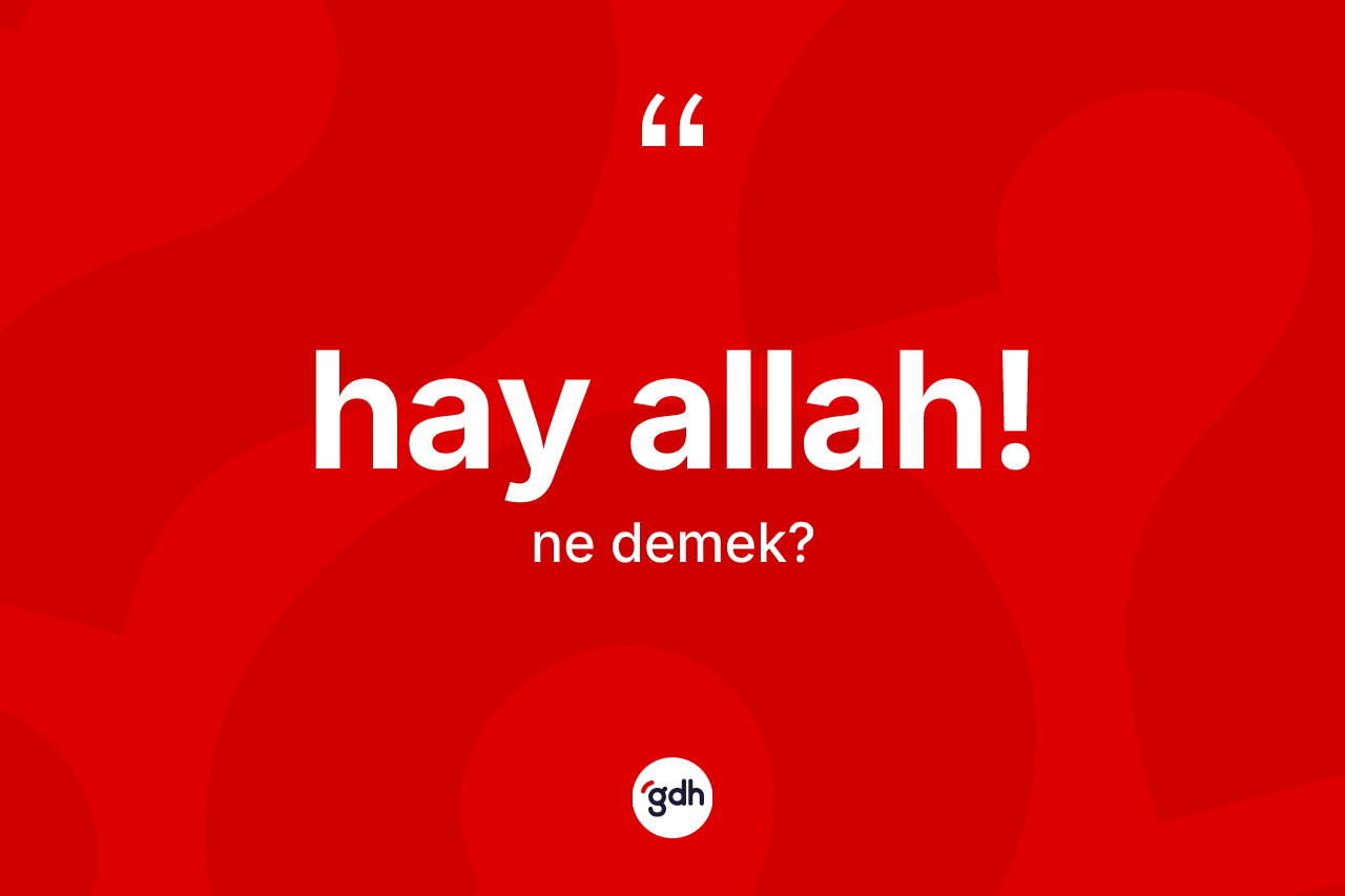Hay Allah! ifadesi ne demek? Hay Allah! sözü hangi durumlarda kullanılır?