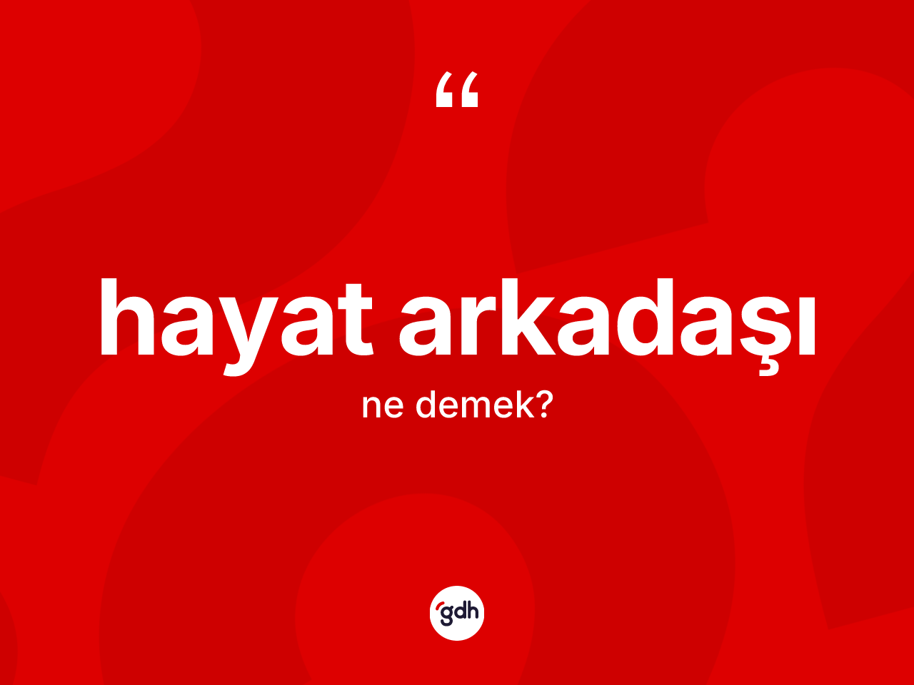 Hayat arkadaşı kelimesinin tanımı nedir? Hayat arkadaşı kelimesinin TDK anlamı nedir?