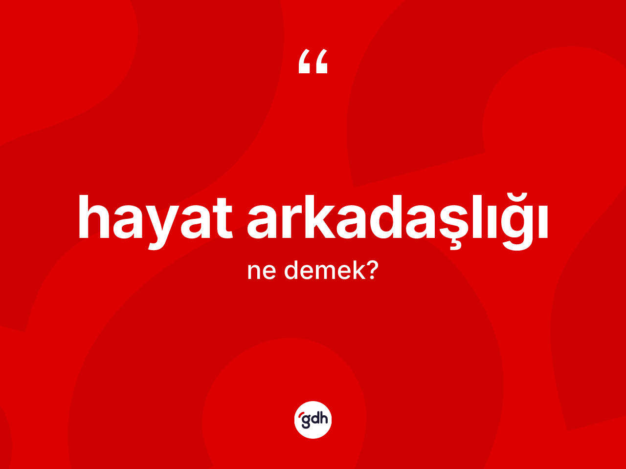Hayat arkadaşlığı kelimesinin tanımı nedir? Hayat arkadaşlığı kelimesinin TDK anlamı nedir?